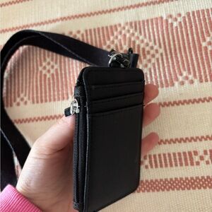 Black Crossbody Card Holder